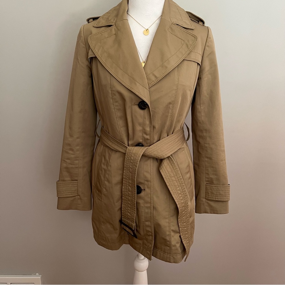 Banana Republic Belted Trench Coat with Removable Quilted lining 3 Season XS P